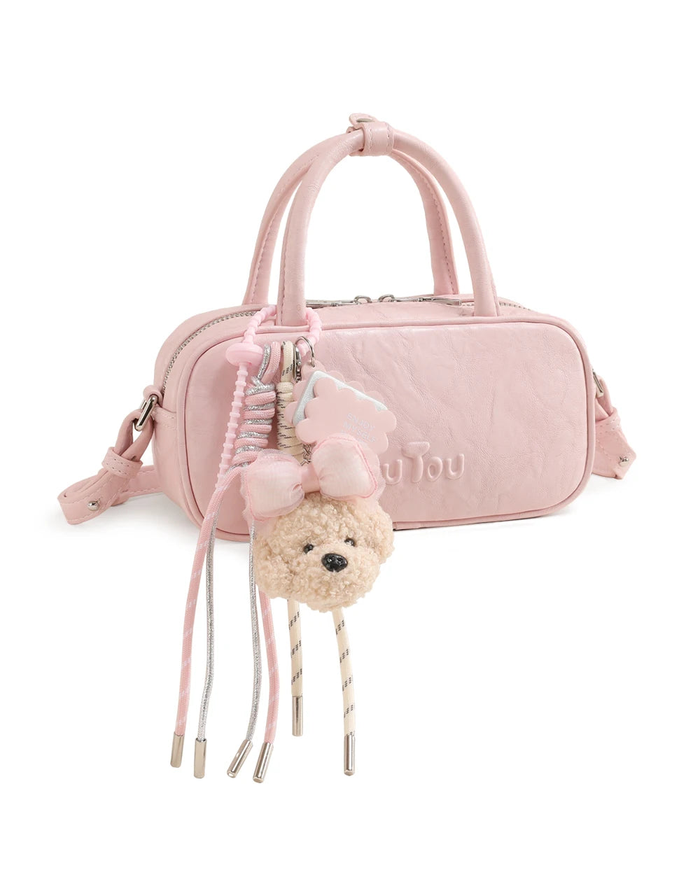 TOUTOU Boston Bowling Bag Imitation Plant Tanning Autumn Shoulder Handheld Crossbody Mini Purse for Women Teacher Christmas Gift