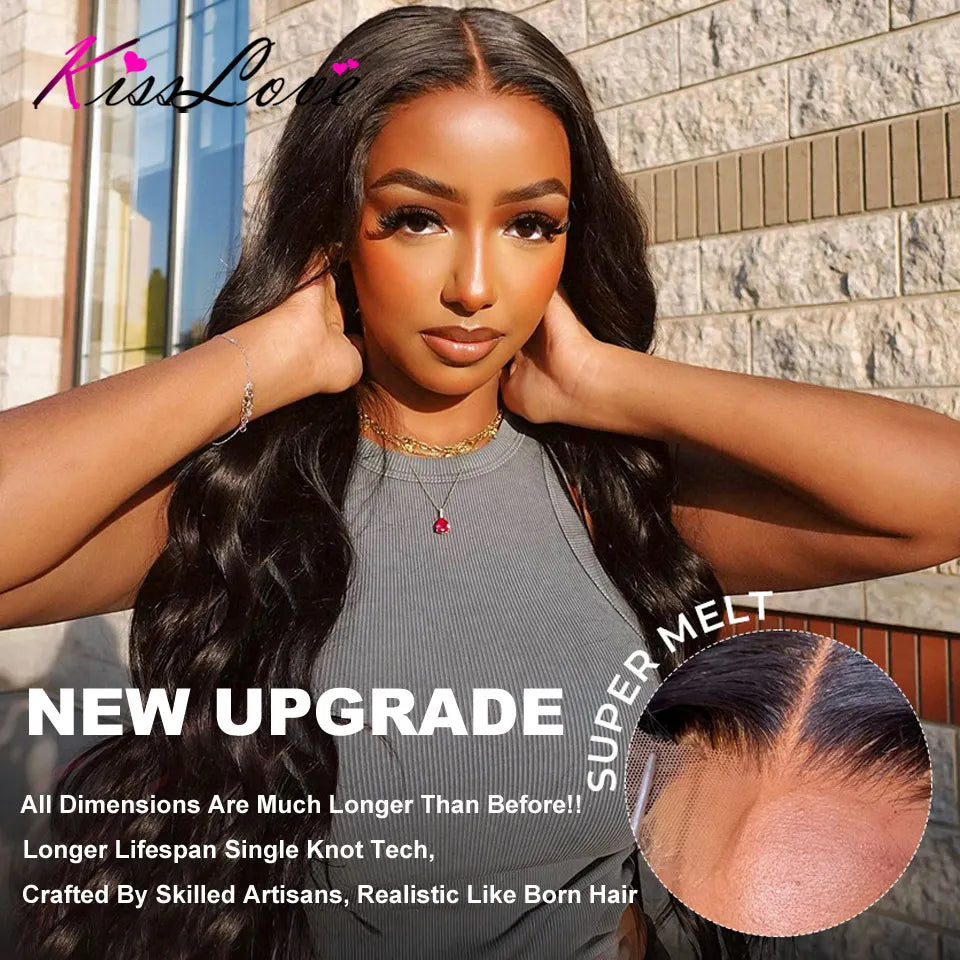 KissLove Body Wave 13x4/13x6 HD Lace Front Human Hair Wigs Pre Plucked 5x5 HD Lace Closure Wigs 360 Human Hair Lace Frontal Wig