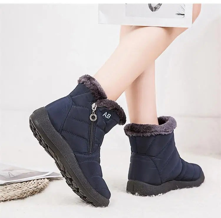 Snow Boots Woman Lightweight Woman Shoes Waterproof Shoes Woman Flat Ankle Boots Plus Size Botas Mujer Women's Winter Boots