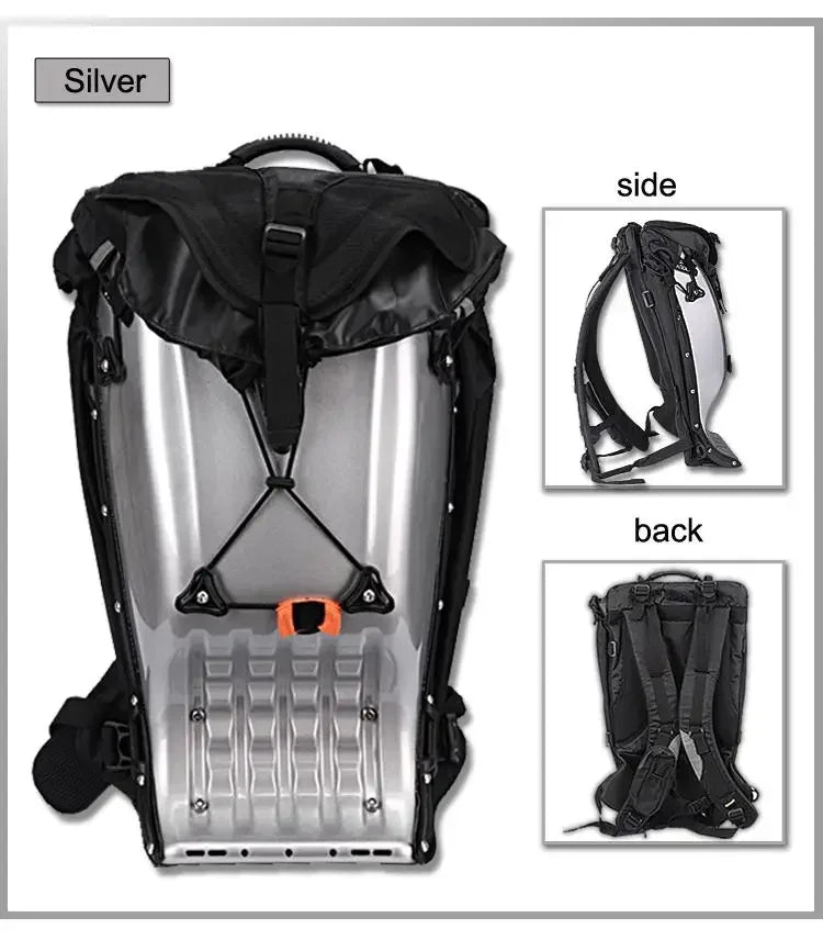 25L Motorcycle Riding Hard Shell Luggage Backpack Shoulder Waterproof Motocross/Moto Racing Protective Drop ABS Tank Bags