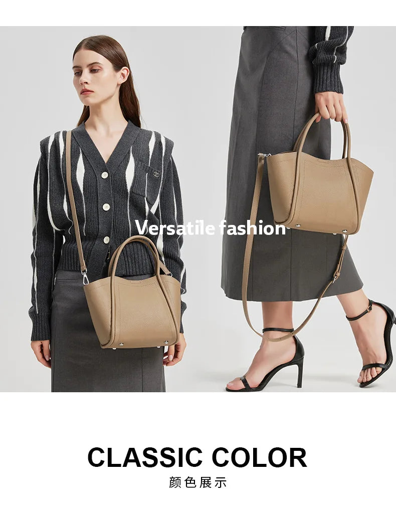 Luxury Designer Women's Bags 2025 New Genuine Leather Handbag Women Shoulder Bag High Quality Cow Leather Female Crossbody Bags