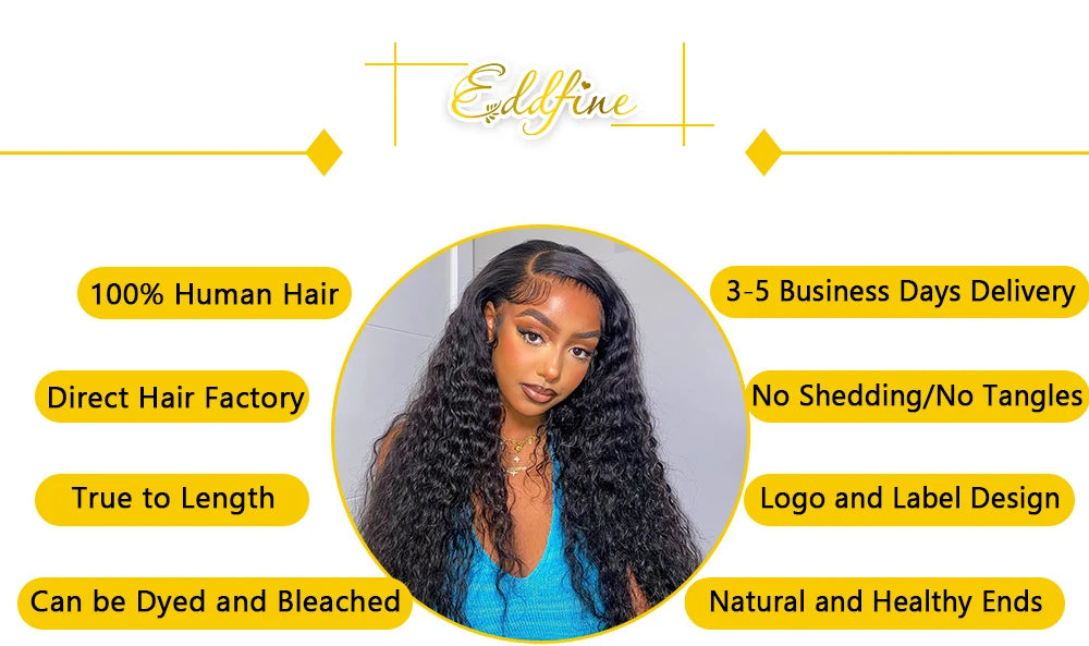 HD Transparent Deep Wave Frontal Wig 13x4/13x6 Curly Lace Front Human Hair Wigs For Women Wet And Wavy Water 5x5 Closure Wig