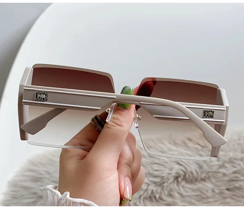 New Borderless Square Sunglasses Women's Brand Designer Fashion Sun Glasses Women Outdoor Driving Eyewear UV400 Oculos De Sol