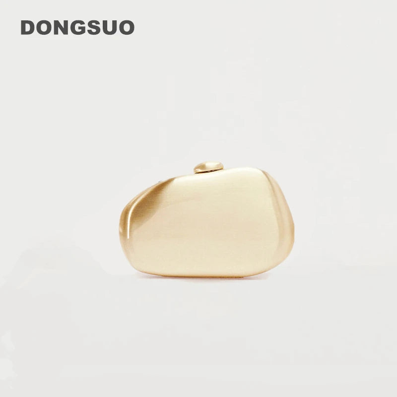 Women metal gold mirror shell bag cute Evening Clutch Bag with strap For Wedding Party small Purses Designer Handbags