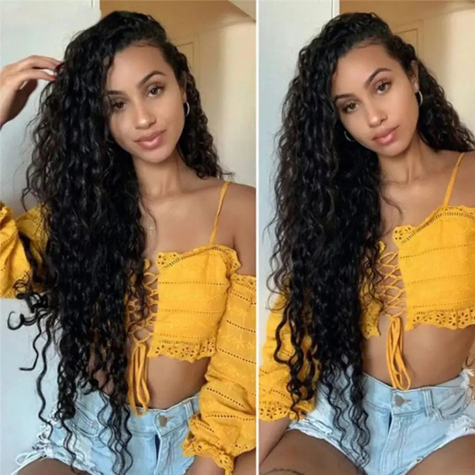 Curly Lace Front Human Hair Wigs For Black Women Pre Plucked Remy Brazilian Hair 13x4 Deep Wave Frontal Wig 13x6 Hd Lace Wig