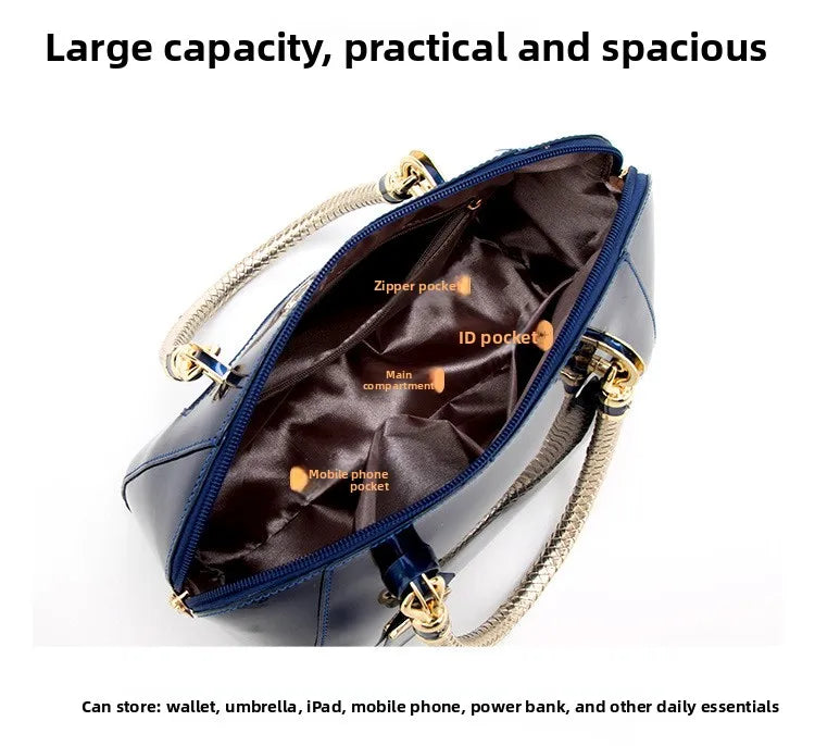 iny New 2025 Women's Boston Bag Faionable oulder Crossbody Leather Handbag Street Cool Sle Zipper Closure ex