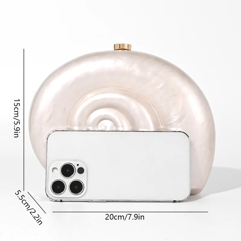 Bags For Women Wallets Acrylic Conch Shell Crossbody Summer Beach Shoulder Bag Wedding Evening Novelty Luxury Designer Handbags