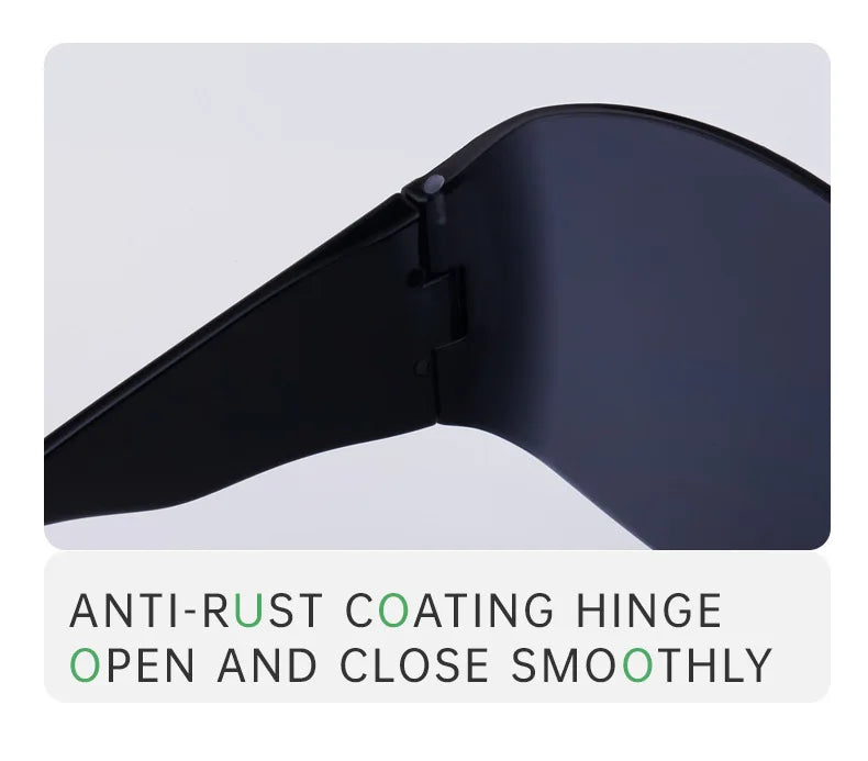 Y2K Oversized Rimless Sunglasses Women Men Luxury Brand Trend Steampunk Mask Butterfly Sun Glasses Lady Retro 2000's Punk Shades