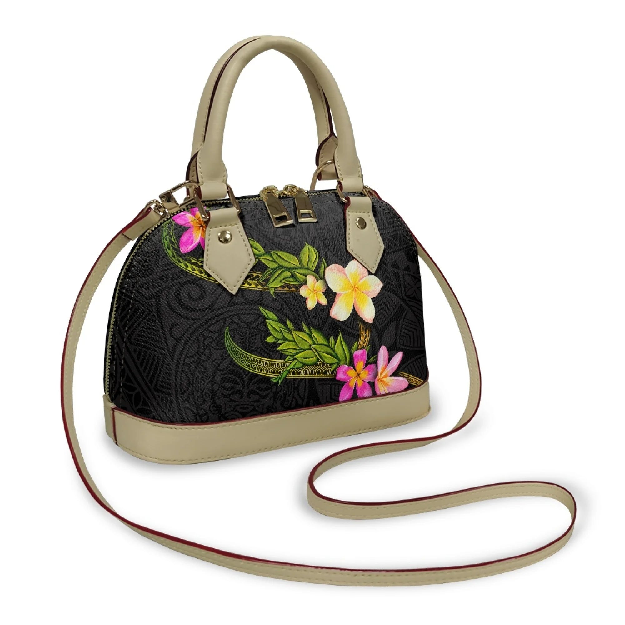 Polynesian Handbag Crossbody Bag Samoan Tribe Hibiscus Flower Design High Quality Shell Bag Temperament Durable Handbag