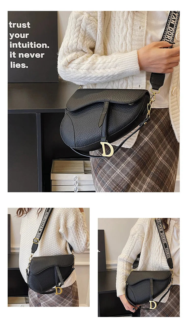 IMJK  24*20*6cm Hot selling light luxury underarm saddle bag, new niche design, casual shoulder crossbody bag bags