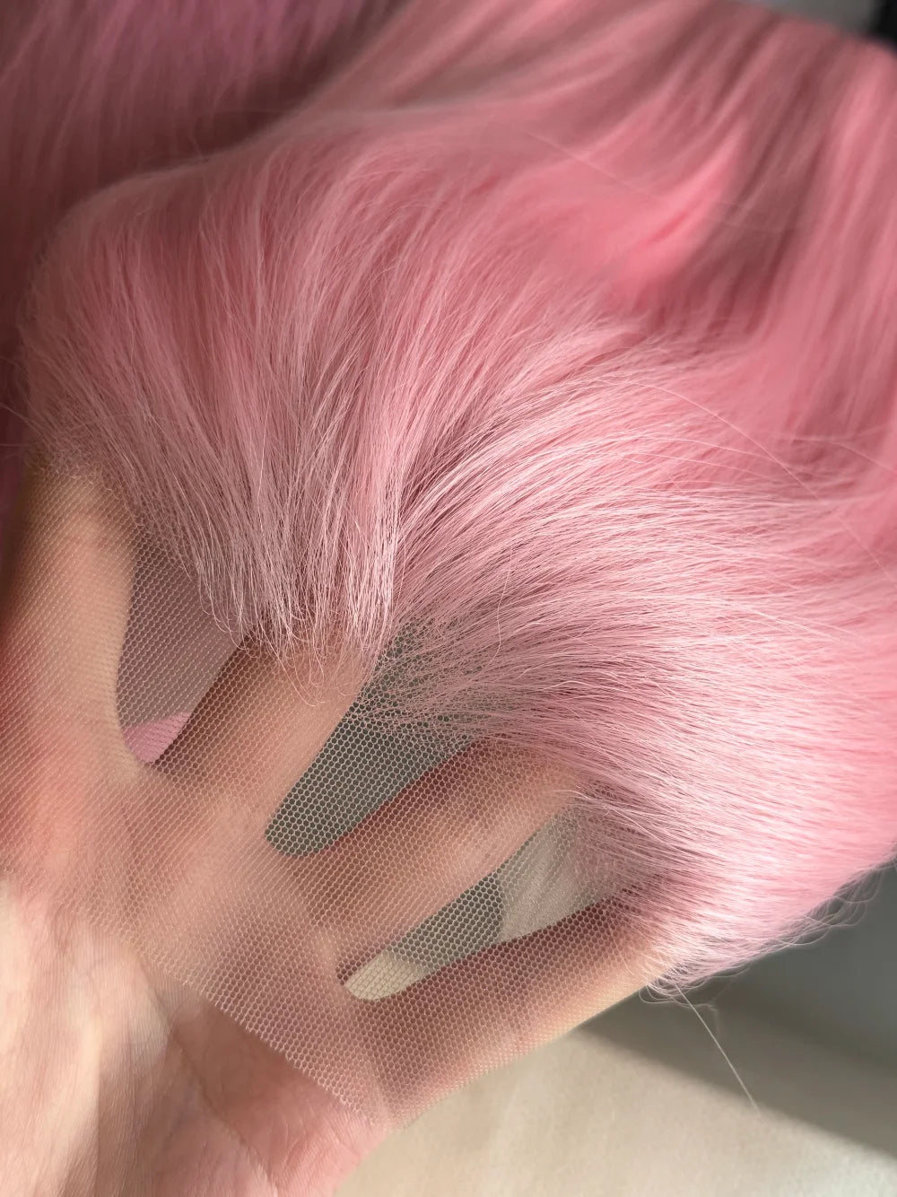 Light Pink Wig for Women 13x4 Lace Front Wig 26inch Long Straight Synthetic Wigs Soft Natural Heat-resistant Fiber Cosplay Wig