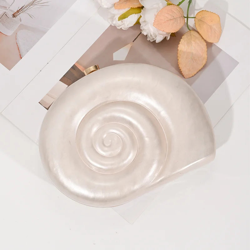 Bags For Women Wallets Acrylic Conch Shell Crossbody Summer Beach Shoulder Bag Wedding Evening Novelty Luxury Designer Handbags