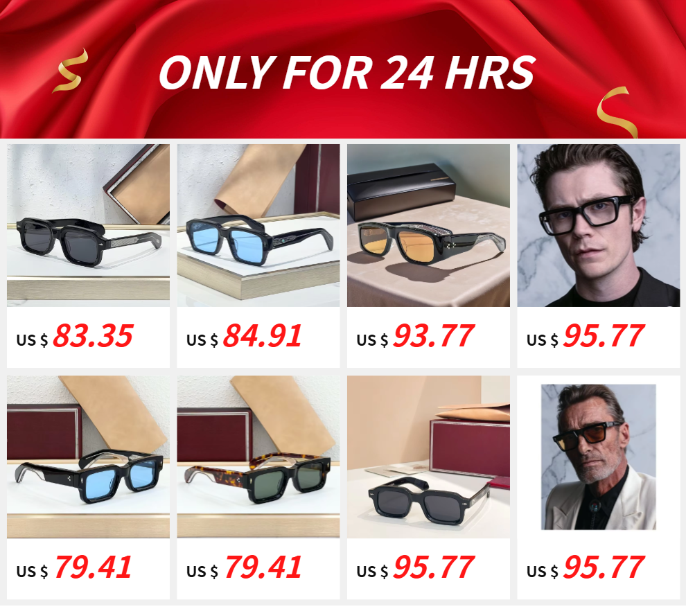 JMM HOPPER Handmade Square Acetate Japanese Designer Sunglasses UV400 – Men's Women's Vintage Photochromic Glasses with Case